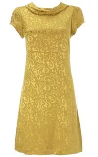 Gold Jacquard Dress