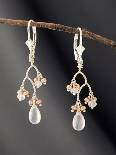 Rose Quartz earrings