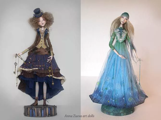 Anna Zueva Manon and Kamwa art dolls, 2012