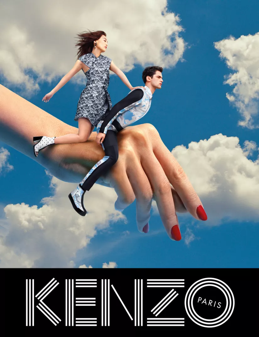 Rinko Kikuchi, Sean O'Pry for Kenzo fall/winter 2013 ad campaign