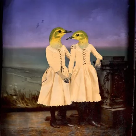 Bird girls by the sea, 1999, by Maggie Taylor
