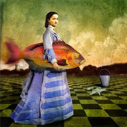 Woman who loves fish, 2003, by Maggie Taylor