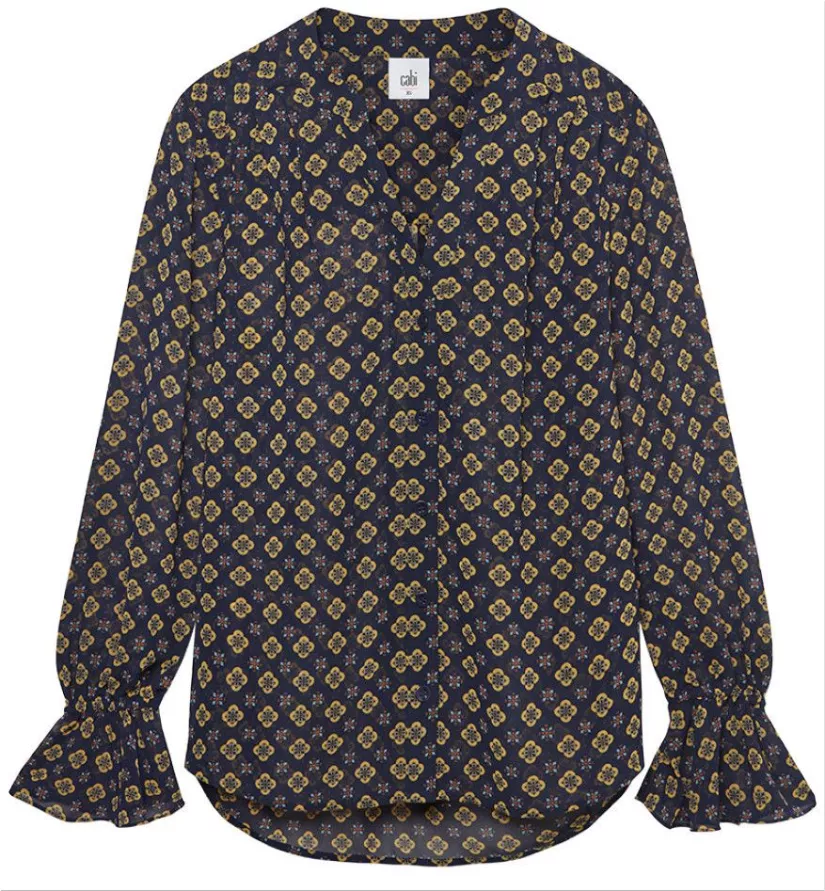 Mosaic Blouse - middle ground between a floral and a skin print