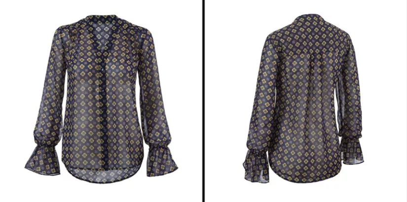 Mosaic Blouse - middle ground between a floral and a skin print