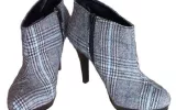 Plaid ankle boots