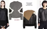 leather paneled sweatshirts in stores